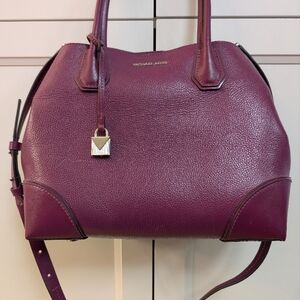 Michael Kors Plum Leather Handbag
